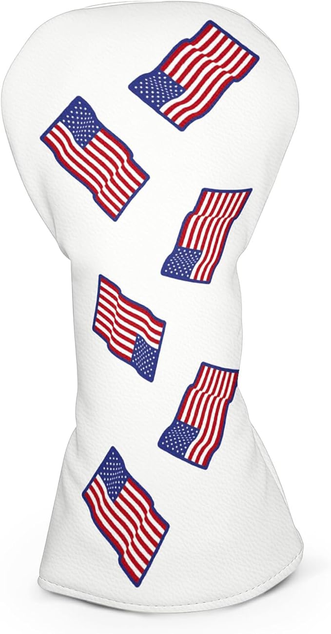 Golf Club Head Covers for Men Women, PU Leather Golf Headcover for Driver Fairway Wood and Hybrid, Funny Golf Accessories