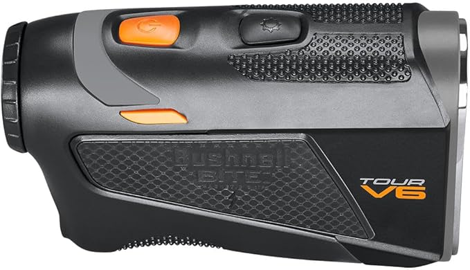Bushnell Golf Tour V6 Laser Rangefinder Patriot Pack – Visual JOLT, Magnetic Mount, 1300-Yard Range, 6X Magnification, IPX6 Weatherproof, Premium Carry Case
