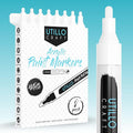White Paint Pen Medium Tip Made in Japan | Bold Color+100% Coverage | by UtilloCraft