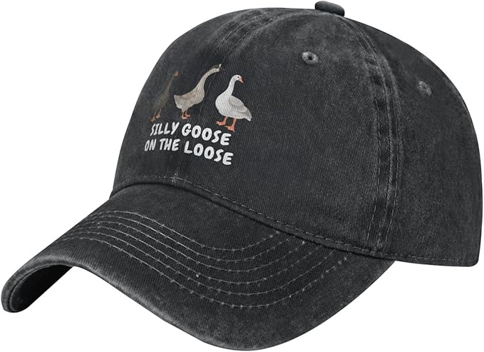 Funny Goose Hat Silly Goose On The Loose Hat Men Baseball Hats Funny Cap