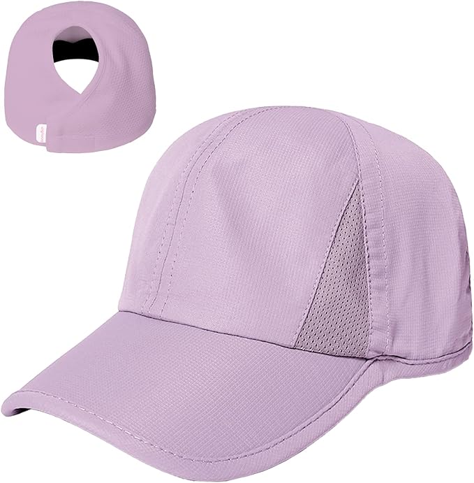 Ponyflo Women’s Ponytail Baseball Cap, Patented Active Feather-Light Hat with Open Back