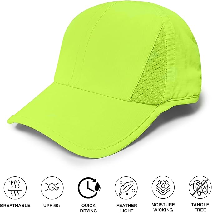 Ponyflo Women’s Ponytail Baseball Cap, Patented Active Feather-Light Hat with Open Back
