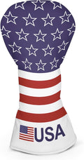 Golf Club Head Covers for Men Women, PU Leather Golf Headcover for Driver Fairway Wood and Hybrid, Funny Golf Accessories