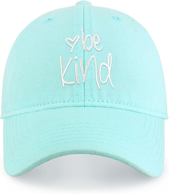 CHOK.LIDS Be Kind Trendy Womens Baseball Cap Unisex Fashion Cotton Polo Style Fun Inspirational Saying Seasonal Headwear