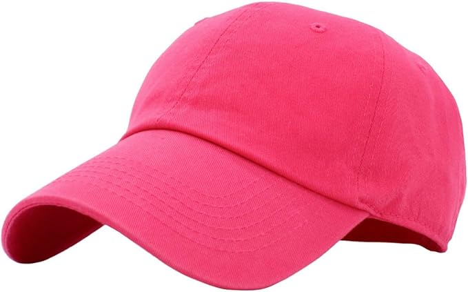 KBETHOS Classic Unisex Cotton Adjustable Low Crown Baseball Cap – Plain Dad Hat