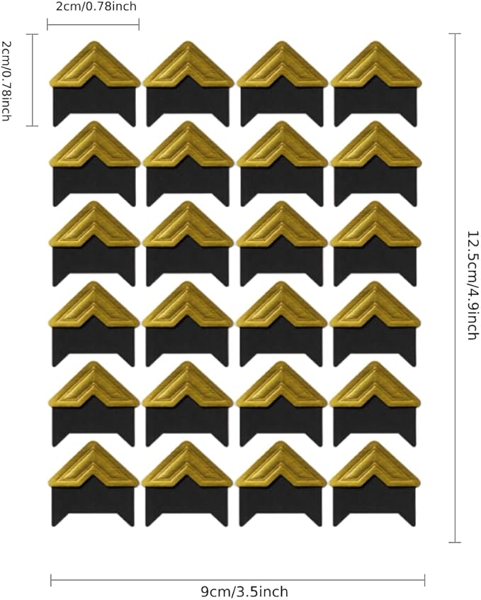 GOONAVI 15 Sheets 360 Pcs Gold On Black Acid-Free Photo Corners Mounting Self - Image 3