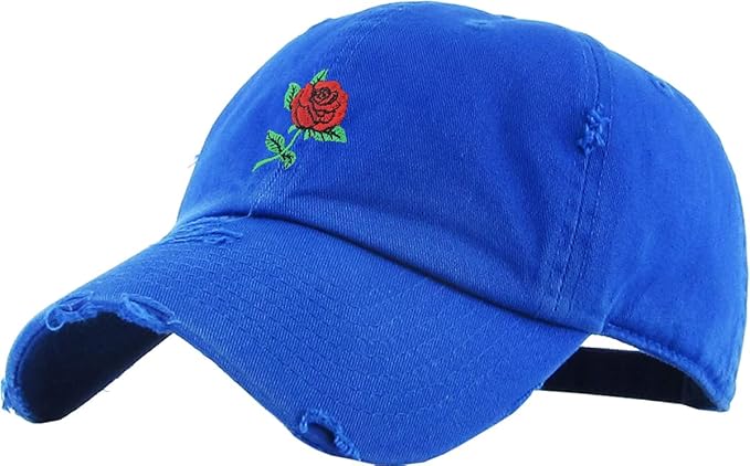 Rose Flowers Love Good Vibes Men Women Dad Hat Baseball Cap Adjustable Unisex