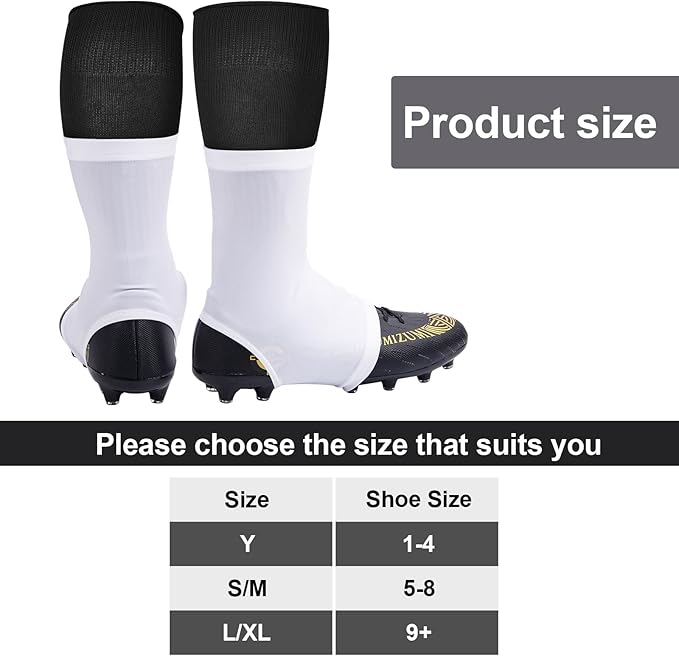 TUYUU Spats Football Cleat Covers,Youth Cleat Covers Football Keeps Dirt/Turf Debri Out,Bike Cleat Covers,Cleat Sleeves for Football Soccer Lacrosse Kids Teenagers Youths Adults.Cleat Cover