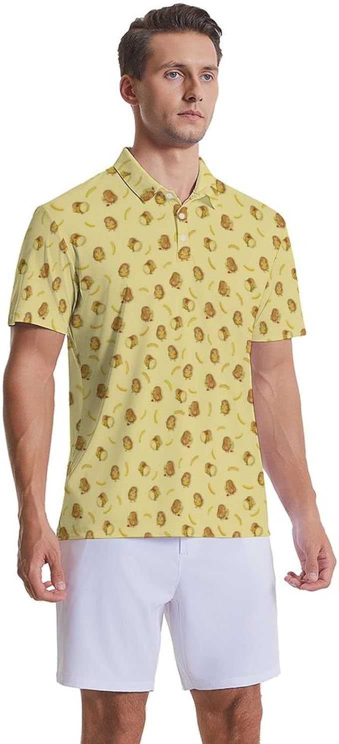 Mens Golf Shirts Golf Polo Shirts for Men Short Sleeve Polo Shirts Golf Gifts