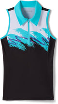 Tipsy Elves Quick Dry Women's Golf Shirt Sleeveless 1/4 Zip Tennis Shirts for Women Tank Top Polo Pickleball Outfits