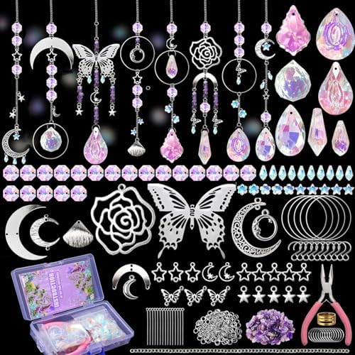 WASTROYAL 400pcs Sun Catcher Kits for Adults DIY Suncatcher Making Supplies