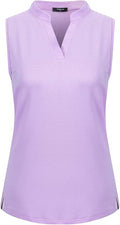 Womens Sleeveless V Neck Golf Polo Shirts