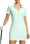 Hiverlay Golf Dresses for Women with Shorts and Pockets, V-Neck Short Sleeve Tennis Dress, Workout Athletic Dresses