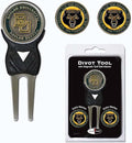 Team Golf NCAA Unisex-Adult Team Golf NCAA Divot Tool with 3 Golf Ball Markers Pack, Markers are Removable Magnetic Double-Sided Enamel