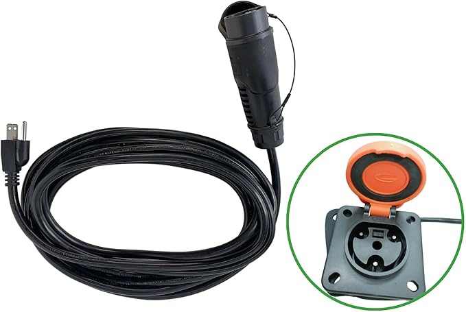 ETL Listed Y-30 Golf Cart Charging Power Cord for Coleman DR48V & Kandi AGM Kruiser 4P EV, 14 AWG Heavy Duty Charge Cable, Black 16.4 ft