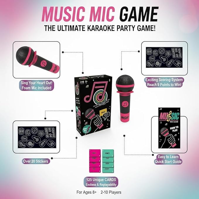Grab The Mic Game, Hilarious Karaoke Party Card Game - Image 2