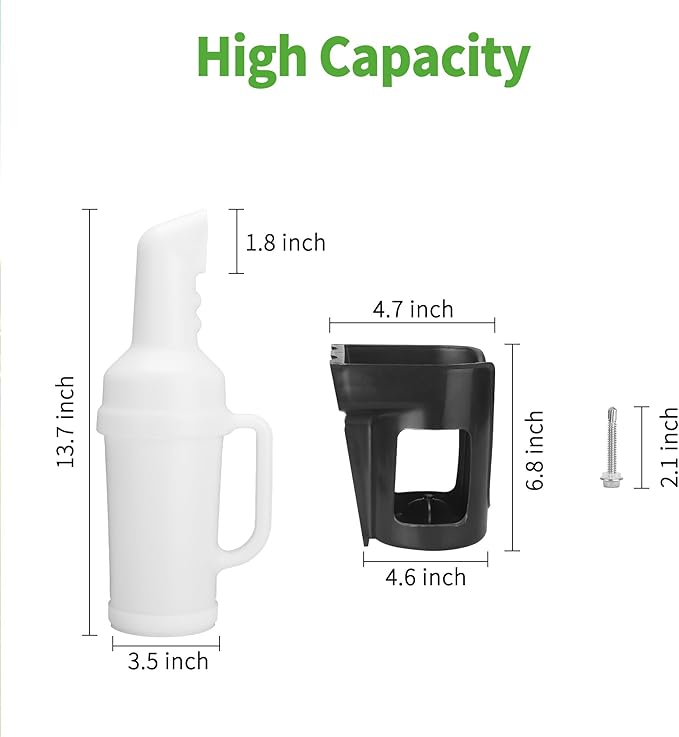 10L0L Universal Golf Cart Sand Bottle with Holder for Yamaha EZGO Club Car, Divots Filler Sand & Seed Bottle