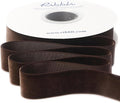 Ribbli Brown Velvet Ribbon 1 Inches Continuous10 Yard Spool Christmas Ribbon by Ribbli
