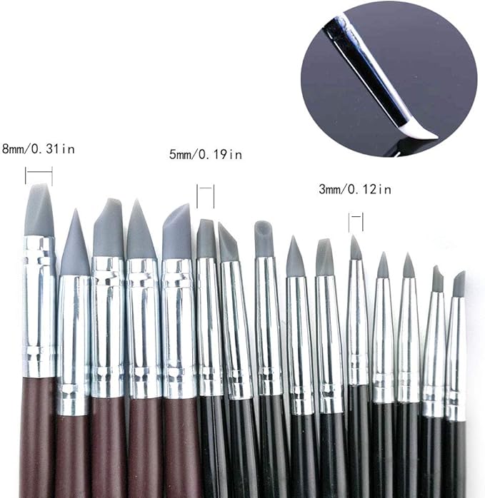 20pc Silicone Clay Sculpting Tools - Image 6