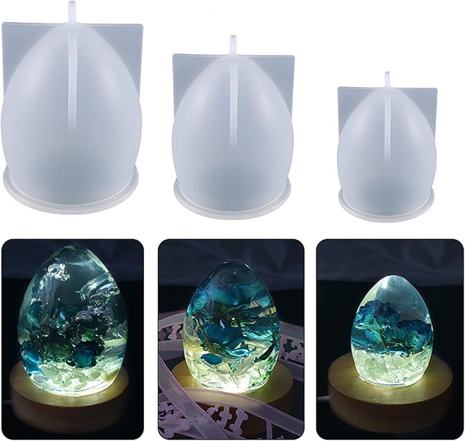 3 Pack Silicone Egg Cake & Candle Molds by EVERELAMSiliconeMolds