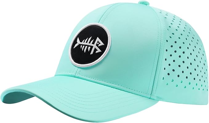 BASSDASH UPF 50+ Quick Dry Baseball Cap Water Resistant Laser Cut Mesh Snapback Hat for Men Women Fishing Hiking FH14