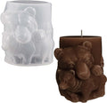 Bear Cylinder Animal Candle & Clay Jewelry Resin Casting Molds by EVERELAMSiliconeMolds