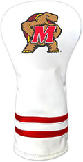 Team Golf NCAA White Vintage Driver Golf Club Headcover, Form Fitting Design, Retro Design