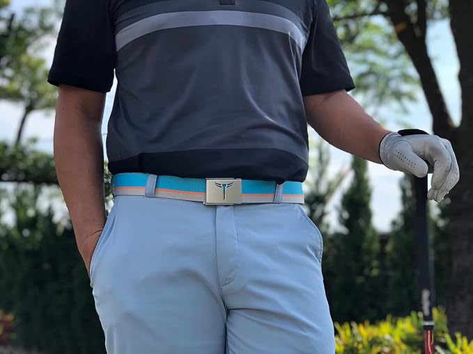 Teeoff 3 Pack Golf Web Belt Reversible Metal Buckle