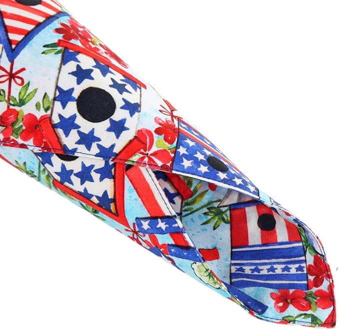 American Flag Dog Bandana 6th of July Pet Clothes Patriotic Reversible Triangle Bibs Scarf Accessories for Cats Animals