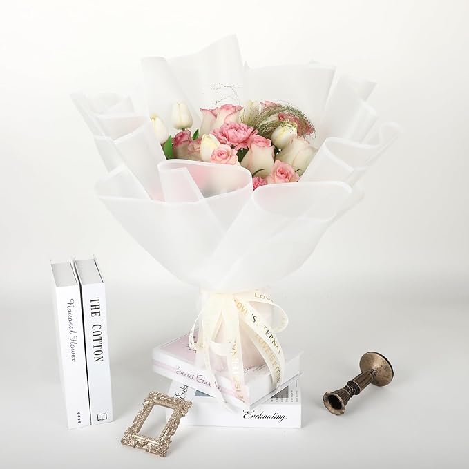 FUHITIM 20 Sheets Flower Wrapping Paper - Image 4