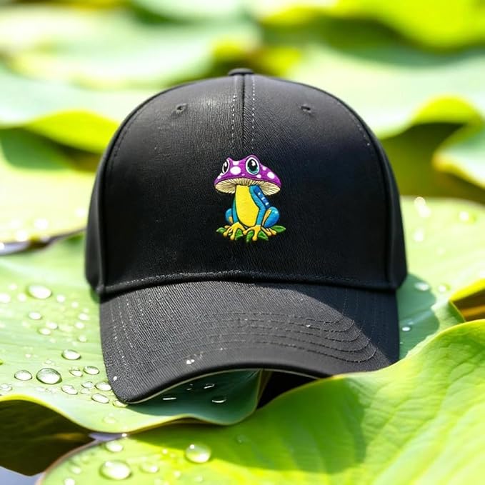 Embroidered Baseball Cap for Men Women, Breathable Cotton Adjustable Hat, Various Patterns for Casual Daily Outfits