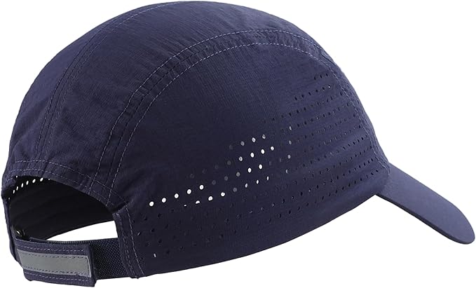 Connectyle Men's Breathable Run Hat Quick Dry Reflective Sport Cap Adjustable Lightweight Baseball Hat Unstructured Design