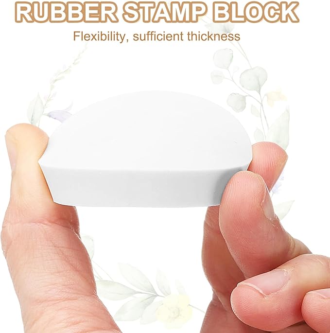 PATIKIL 4Pcs 2" Rubber Carving Blocks, Soft Linoleum Art Carving Block Round - Image 4