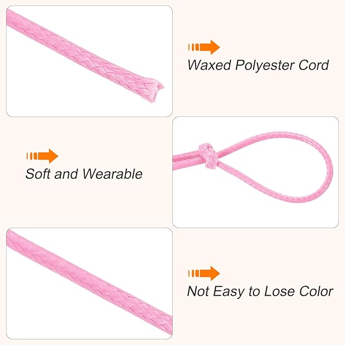 MECCANIXITY Waxed Cord 1.5mm Waxed Thread 87 Yard Wax String Leather Cord - Image 3