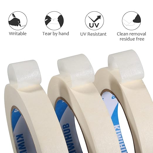 Beige White Painters Tape, 1 inch x 60 Yards - Image 3