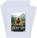 Falling in Art 5 Pack Acid Free 9x12'' White Picture Mats Board Show Kit by FallinginArt