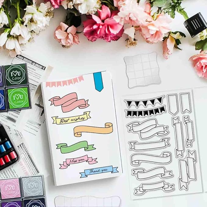 29 Pcs Journal Stamps for Crafting Card Making Supplies Set Include 3 Acrylic - Image 7