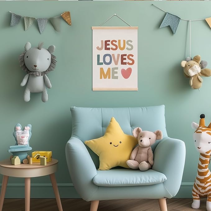 Christian Decor Boho Poster Hanger, Jesus Religious Wall Decor, Christian Gifts - Image 4