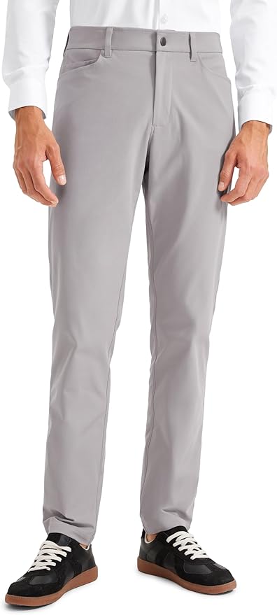 CRZ YOGA All Day Comfy 5-Pocket Golf Pants for Men - 28"/30"/32"/34" Quick Dry Lightweight Casual Work Stretch Trousers