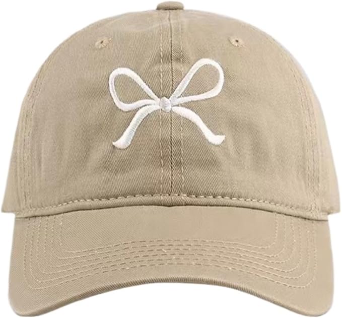 Sumleno Womens Trendy Cute Bow Baseball Cap Y2k Aesthetic Preppy Sun Cap Hiking Travel Trucker Hat Accessories