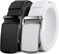 DOOPAI Belt Men, elastic golf belts for men, 2 Pack Nylon Ratchet Belt Mens Belts Casual, Adjustable Trim to Fit