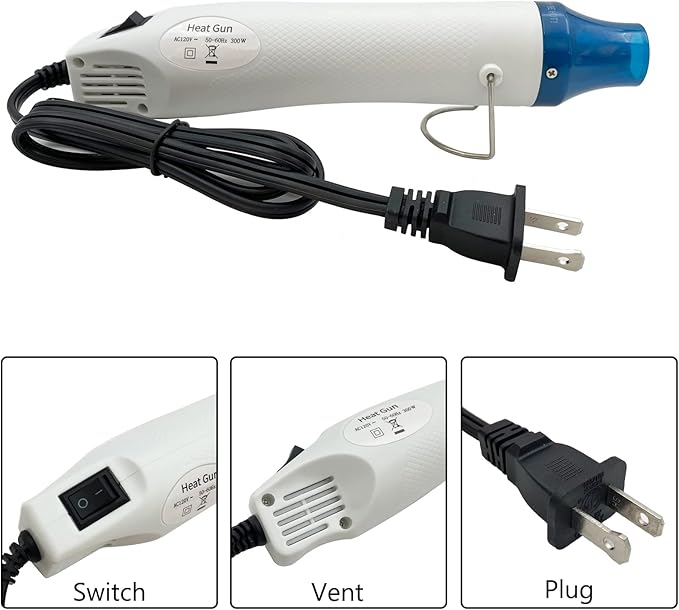 Heat Gun, Mini Hot Air Gun for DIY Crafts Portable Heat Air Gun Tool for - Image 4