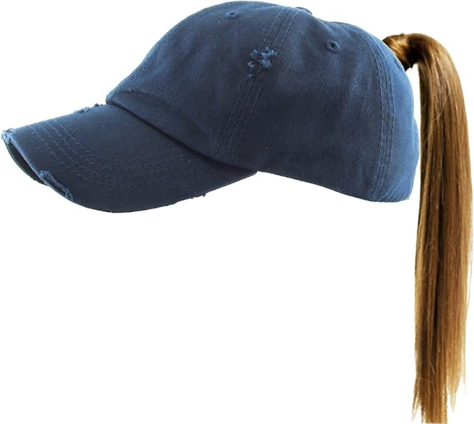 Classic Plain Ponytail Messy High Bun Headwear Adjustable Cotton Trucker Mesh Glitter Hat Baseball Cap