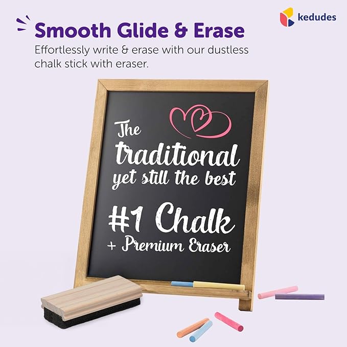 Kedudes Dustless Chalk with Eraser, 24pk - Image 7
