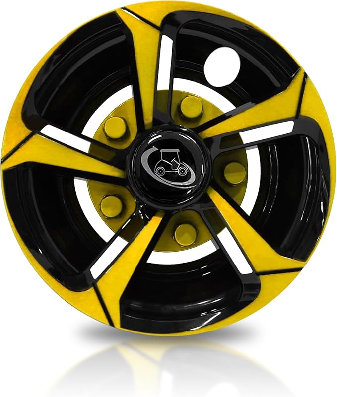 Golf Cart Wheel Covers Hub Caps for EZGO, Club Car, Yamaha Most Golf Carts- 8 Inch Set of 4, Golf Cart Hub Cap