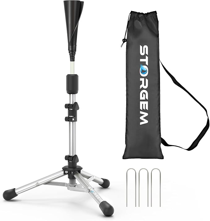 Storgem Baseball and Softball Tee,Batting Tee for Kids,Baseball Tees for Hitting,T Ball Training Stand,Easy Height Adjustment