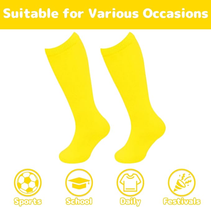 Olreco 1 Pack Toddler Kids Youth Soccer Socks Girls Boys Baseball Socks Youth Knee High Softball Football Accessories Cotton