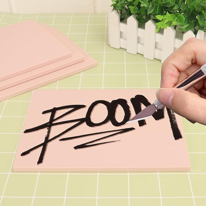 10 Pcs 8"x 6" Rubber Carving Blocks, Linoleum Blocks, Stamp Carving Blocks - Image 4