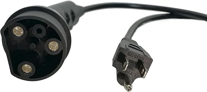 JOEEGO Charging Power Cord Assembly Compatible with Evolution EV Golf Carts, UL Listed, Replaces OEM# 2.04.0620 (Black 16.4ft)