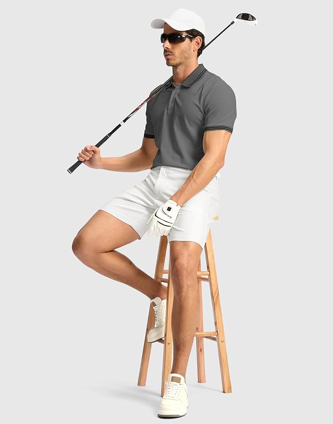 G Gradual Men's Golf Dress Shorts 5"/ 7"/ 9" Stretch Casual Work Flat Front Shorts for Men with 3 Pockets Quick Dry